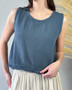 Fringe Cotton Gauze Tank Top