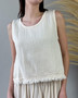 Fringe Short Sleeve Top