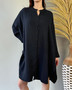 Long Gauze Shirt Dress