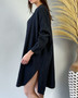 Long Gauze Shirt Dress