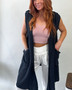 Gauze Hooded Vest