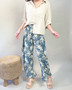 Ruffle My Feather Tropical Pant