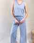 Stonewash V-neck Top