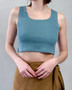 Figwood Ribbed Cropped Tank