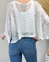 Crop Peg Sheer Knit