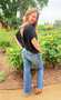 Black Twist Back Top