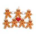 Personalized Gingerbread Cookies Family of 7 Xmas Ornament