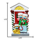 Personalized Masked Couple with Pet Dog Christmas Ornament