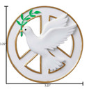 Personalized Wedding Dove Peach Ornament