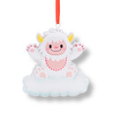 Personalized Pink Baby Yeti Christmas Ornament