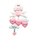 Personalized Pink Baby Mobil Christmas Ornament
