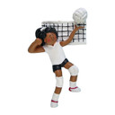 Personalized African American Girl Volleyball Pro Ornament