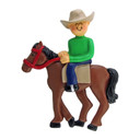 Personalized Equestrian Ornament Caucasian Male Rider