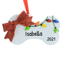 Personalized Dog Bone Christmas Ornament