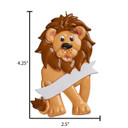 Personalized Lion with Sash Christmas Ornament