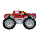 Personalized Red Monster Truck Christmas Ornament