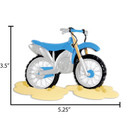 Personalized Blue Dirt Bike Motocross Christmas Ornament