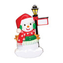 Personalized Light Post Snowman Christmas Ornament