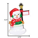 Personalized Light Post Snowman Christmas Ornament