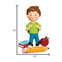 Personalized Boy on Pencil 1st Day of Preschool Ornament