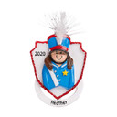 Personalized Marching Band Girl in Blue Band Ornament