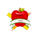 Personalized Red Apple Teacher Gift Ideas School Ornament