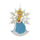 Personalized Blue Snow Princess Blonde Snowflake Ornament