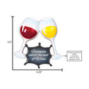 Personalized Two Glasses of Wine Friends Toasts Ornament