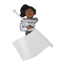 Personalized African American Color Guard Cheer Ornament