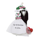 Personalized Wedding Gown and Groom Suit Hangered Ornament