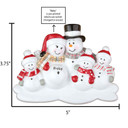 Personalized Expecting Snowman Family of 5 Ornament