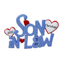 Personalized Son in Law Lettered Family Member Ornament
