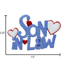 Personalized Son in Law Lettered Family Member Ornament