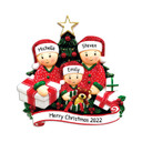 Personalized Family of 3 in Christmas Pajamas Gifts Ornament