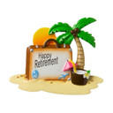 Personalized Beach Relaxation Happy Retirement Ornament