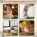 3D Toddler Ornaments for Christmas Tree 2025 - Ornament for Kids Girl Swinging Ornament for Girls Personalized Christmas Ornaments for Kids Gifts for Girls with Teddy Toddler Girl Decorations