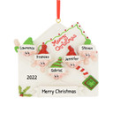 Personalized Family of 5 Christmas Mail Postcard Ornament
