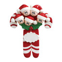 Personalized Candy Cane Family of 6 Christmas Ornament
