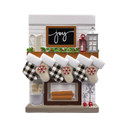 Personalized Christmas Stockings on Fireplace Family of 6