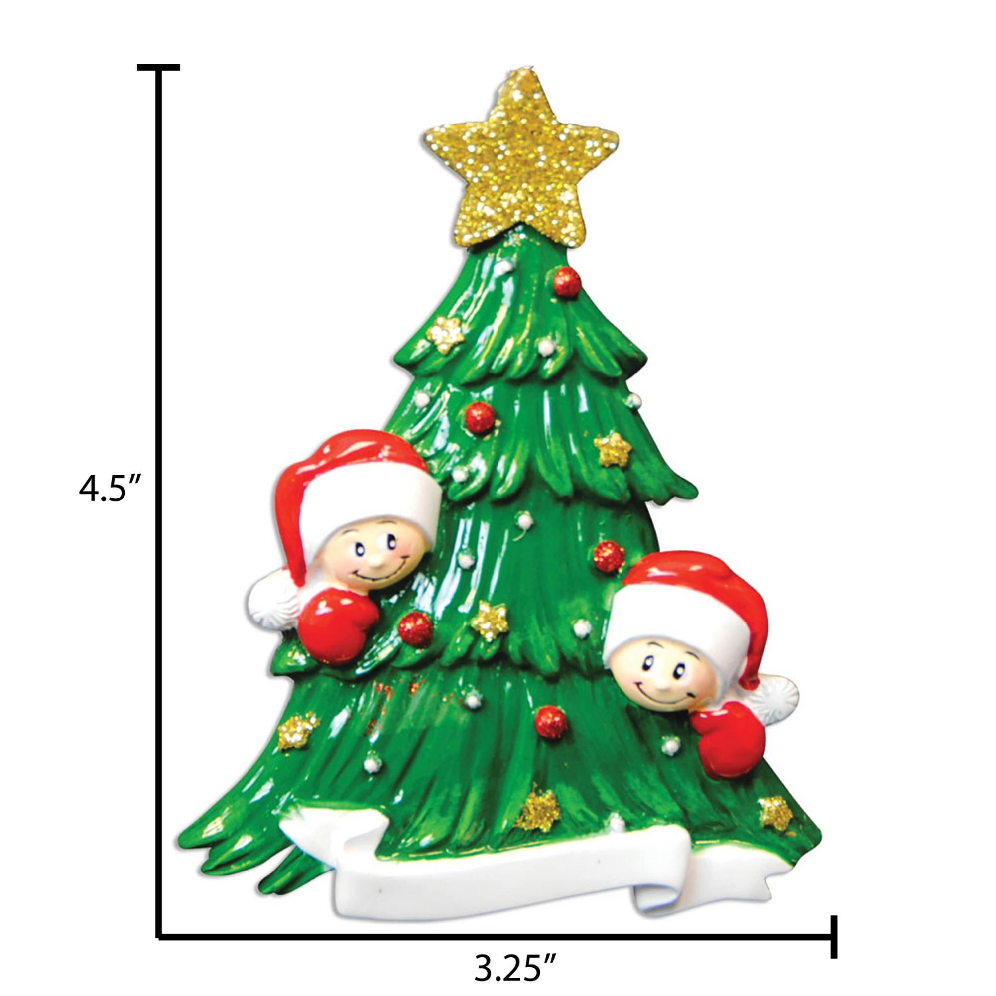 Personalized Couple on Christmas Tree Ornament