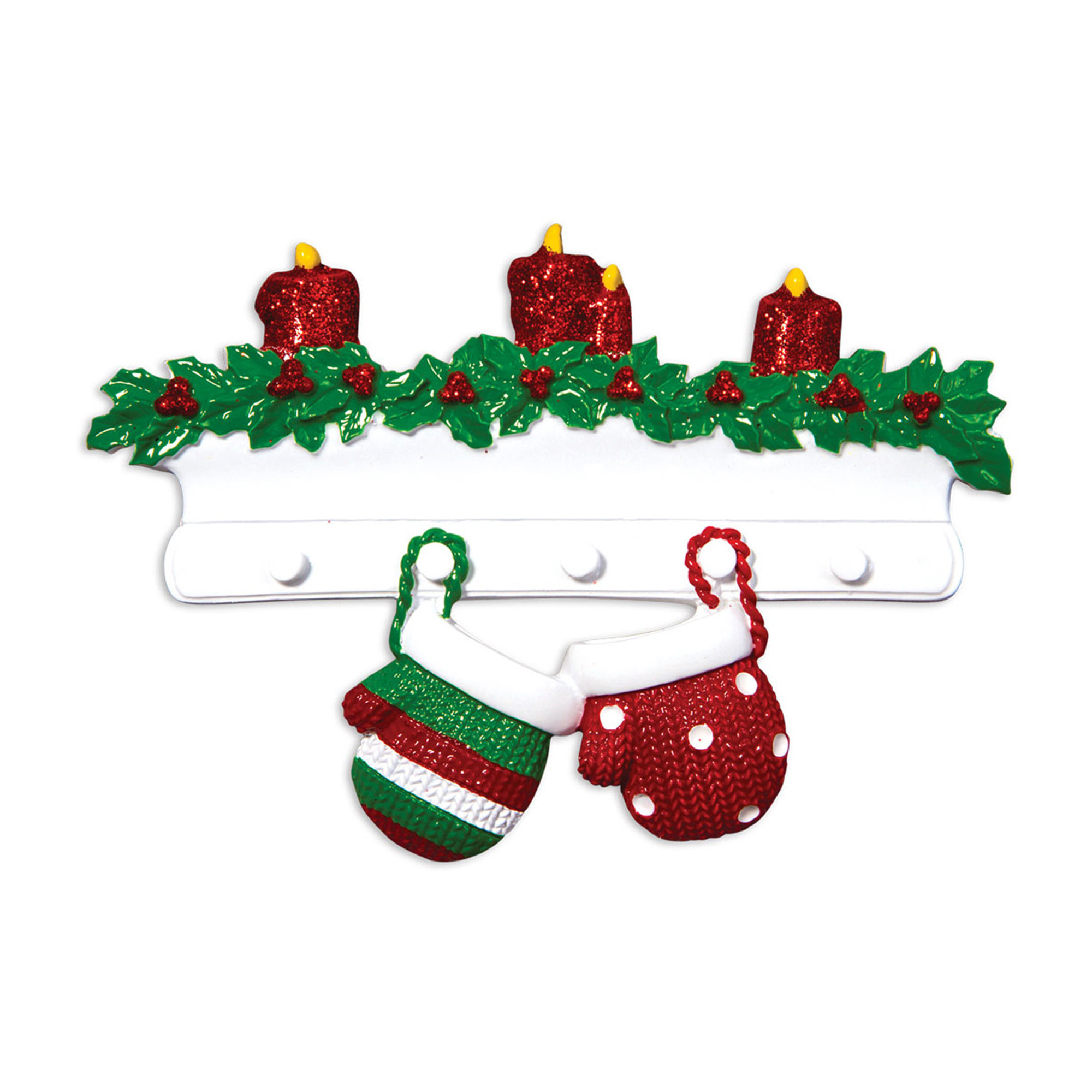 Personalized Couple Winter Gloves Hanging Christmas Ornament