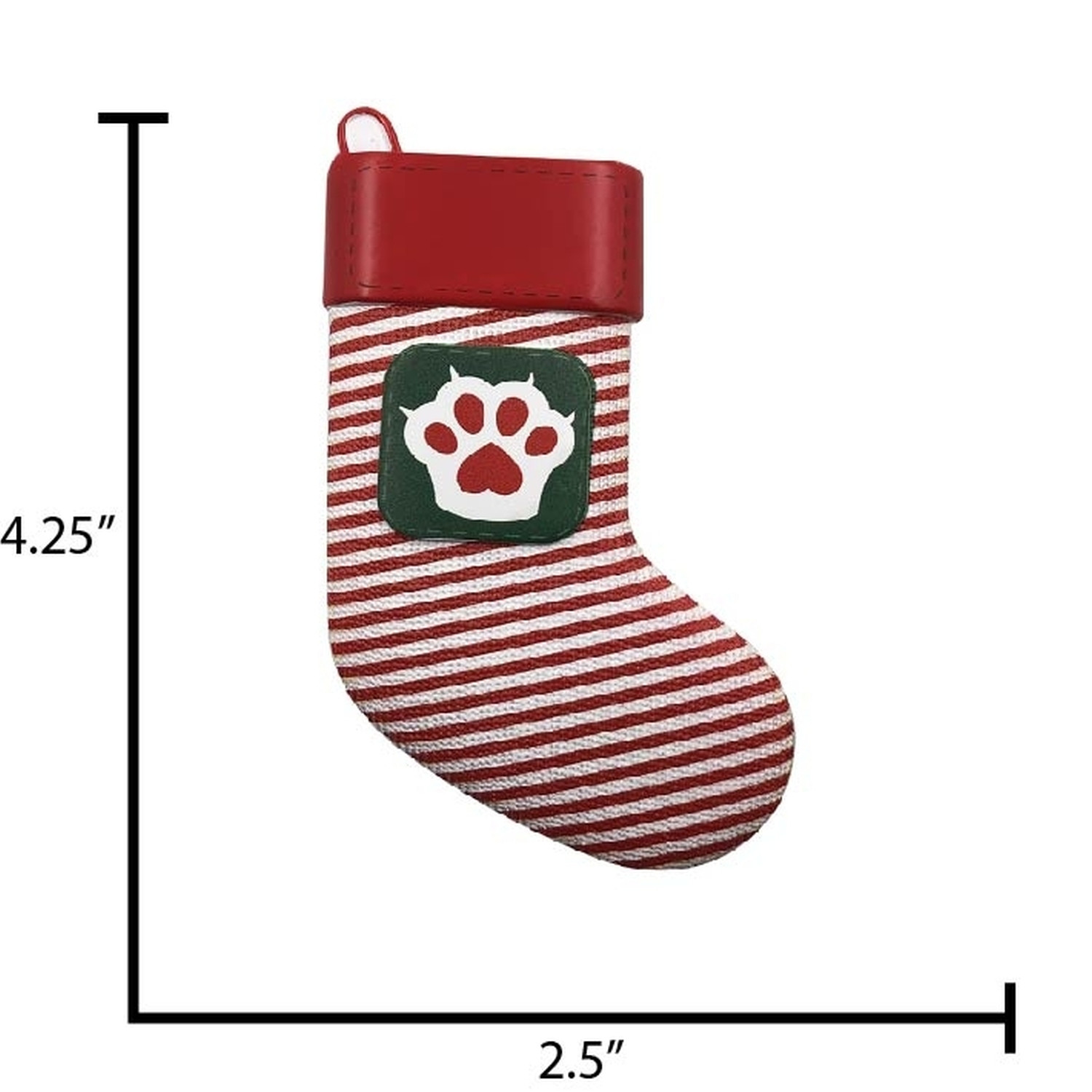 Personalized Kitty Stocking Cat Paw Christmas Ornament
