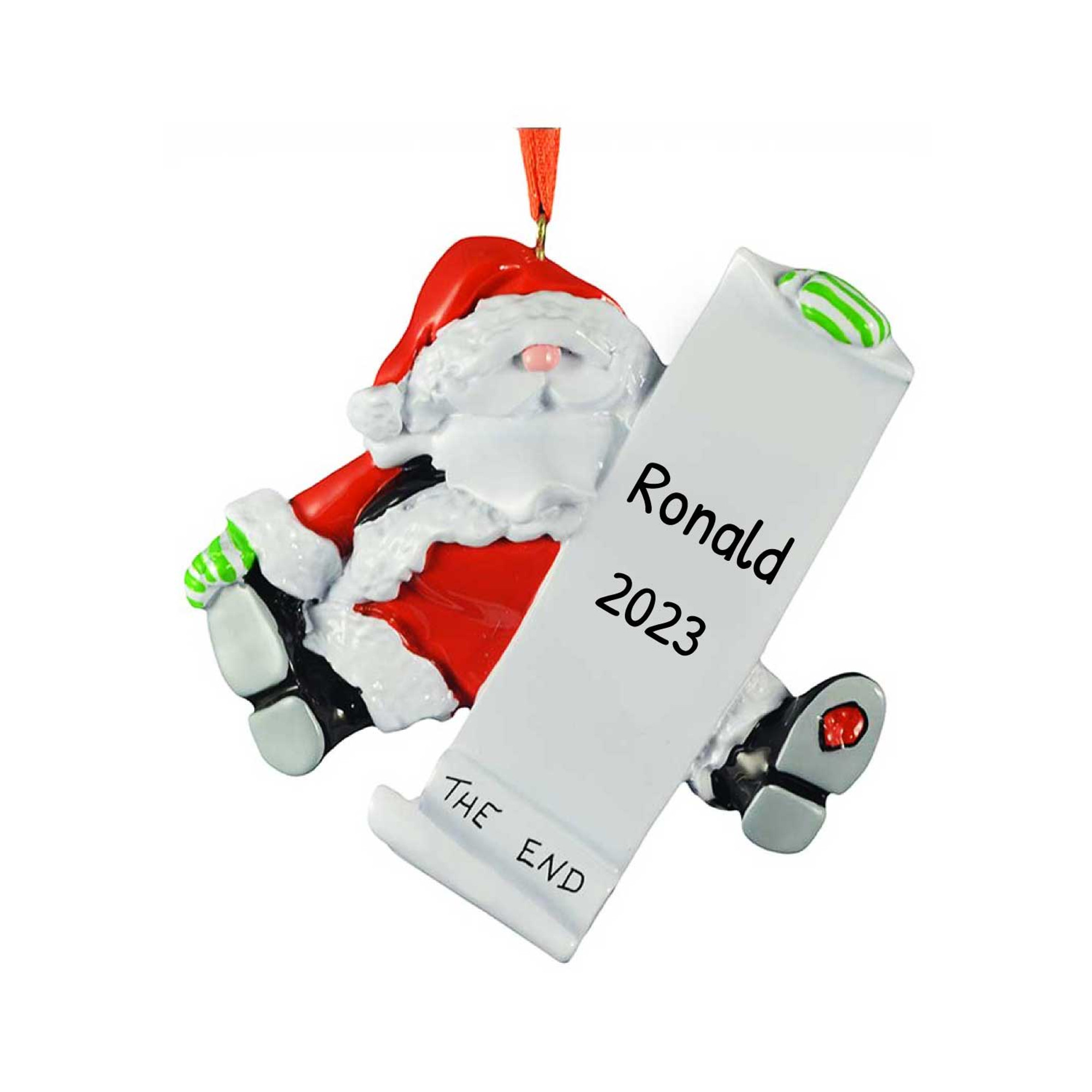 Personalized Santa Claus Long List Christmas Ornament