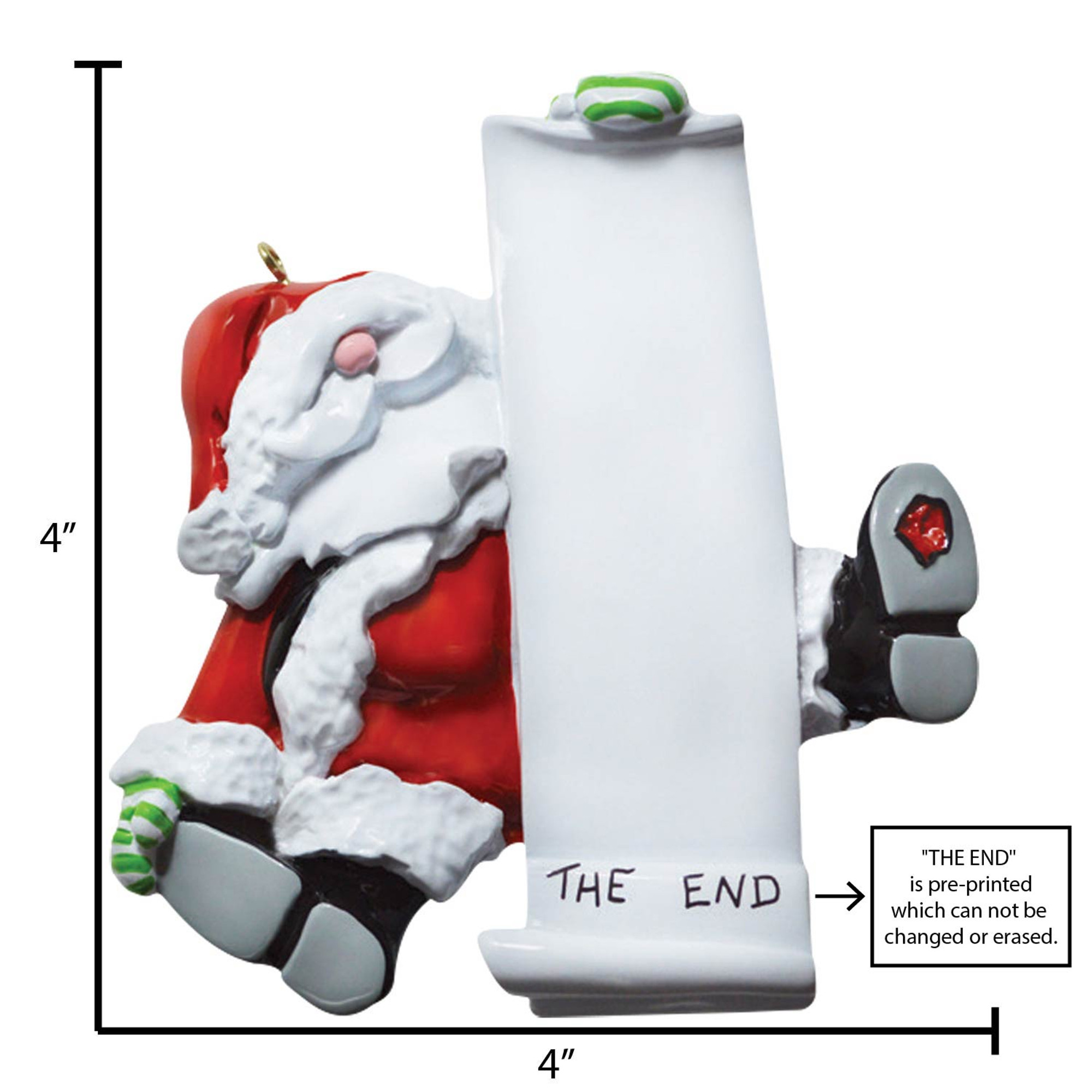 Personalized Santa Claus Long List Christmas Ornament