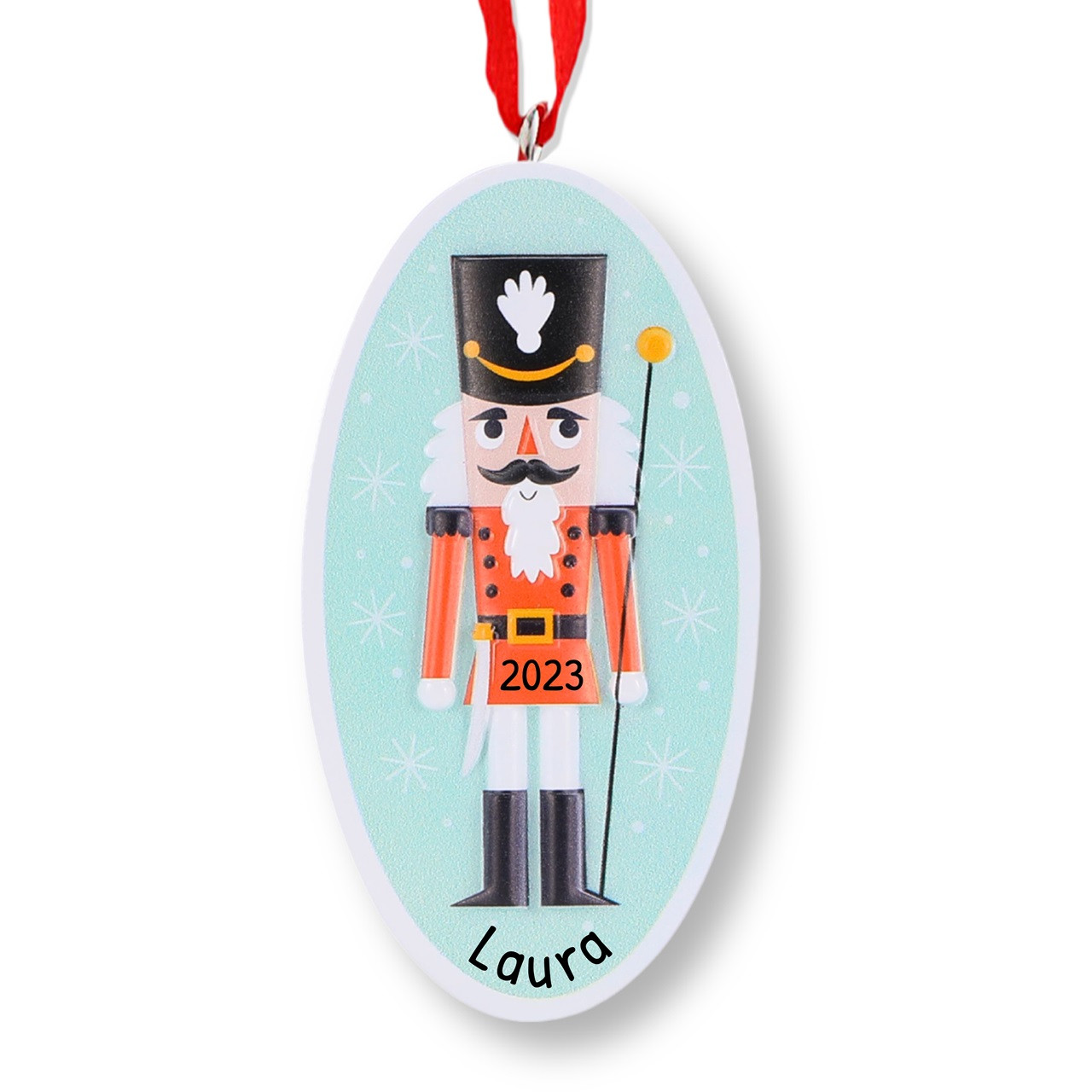 Personalized Nutcracker Soldier Christmas Ornament