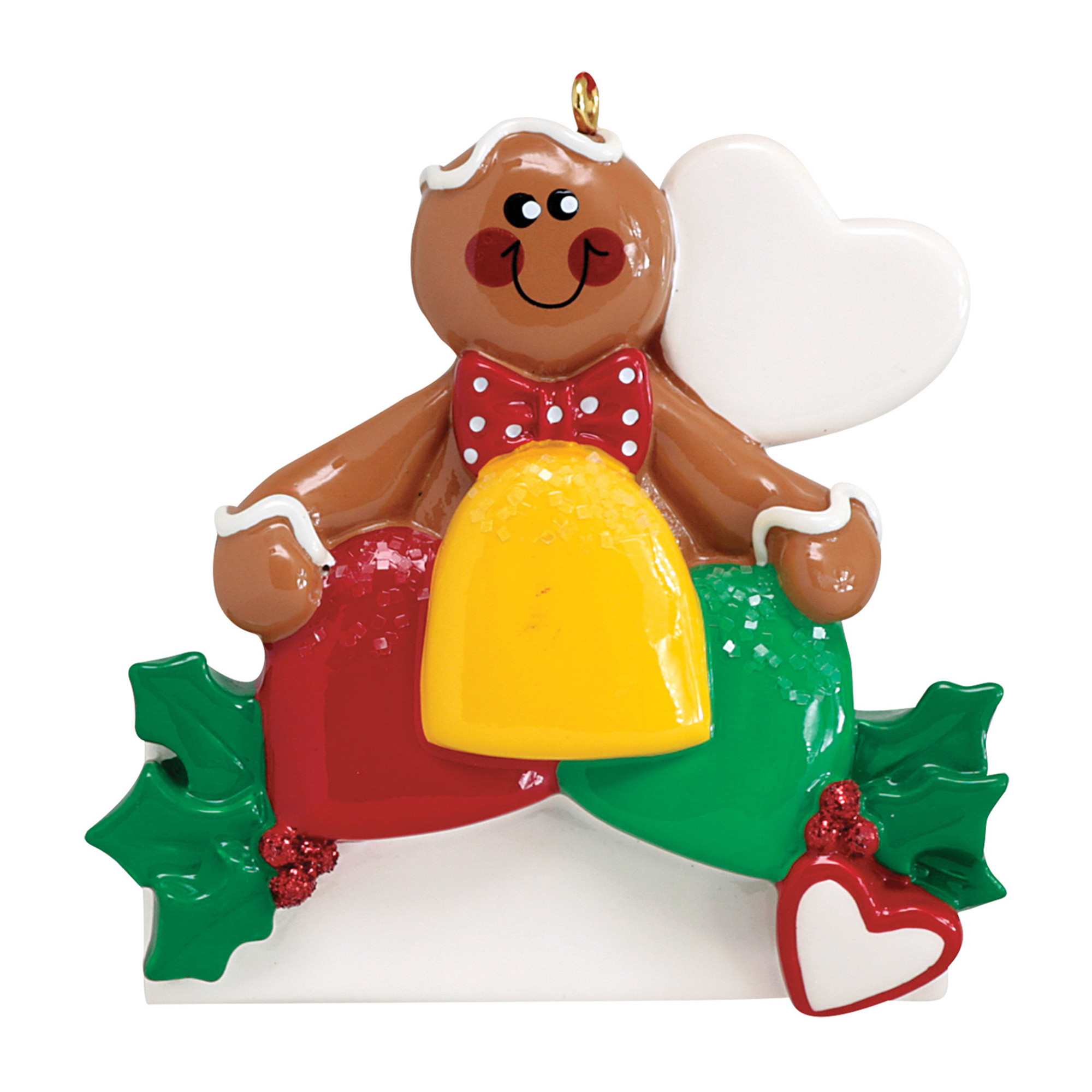 Personalized Gingerbread Gum Drop Toddler Christmas Ornament
