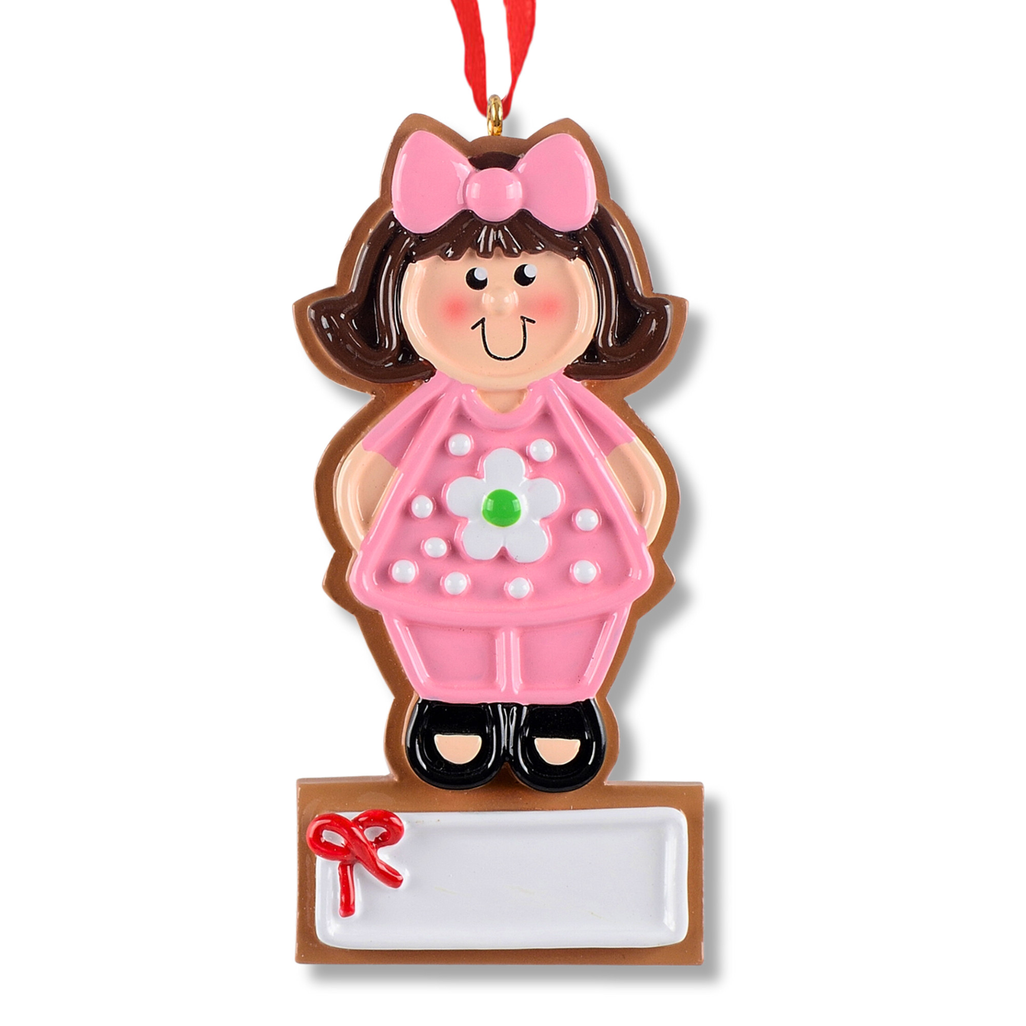 Personalized Cookie Girl Food Themed Christmas Ornament