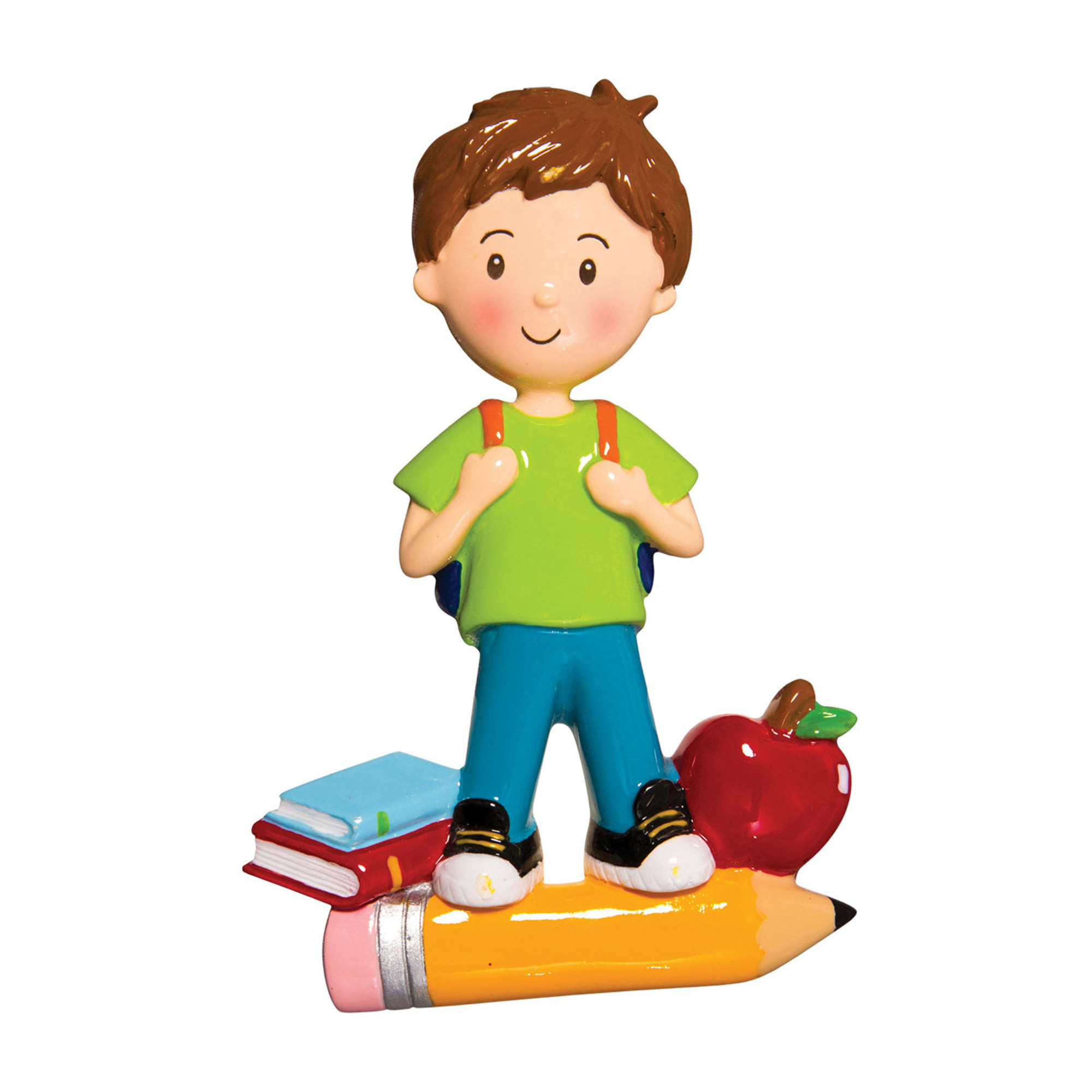 Personalized Boy on Pencil 1st Day of Preschool Ornament