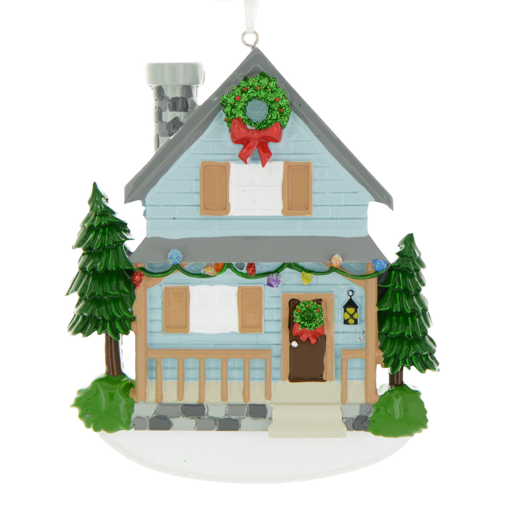 Personalized Rusting House with Trees Housewarming Ornament