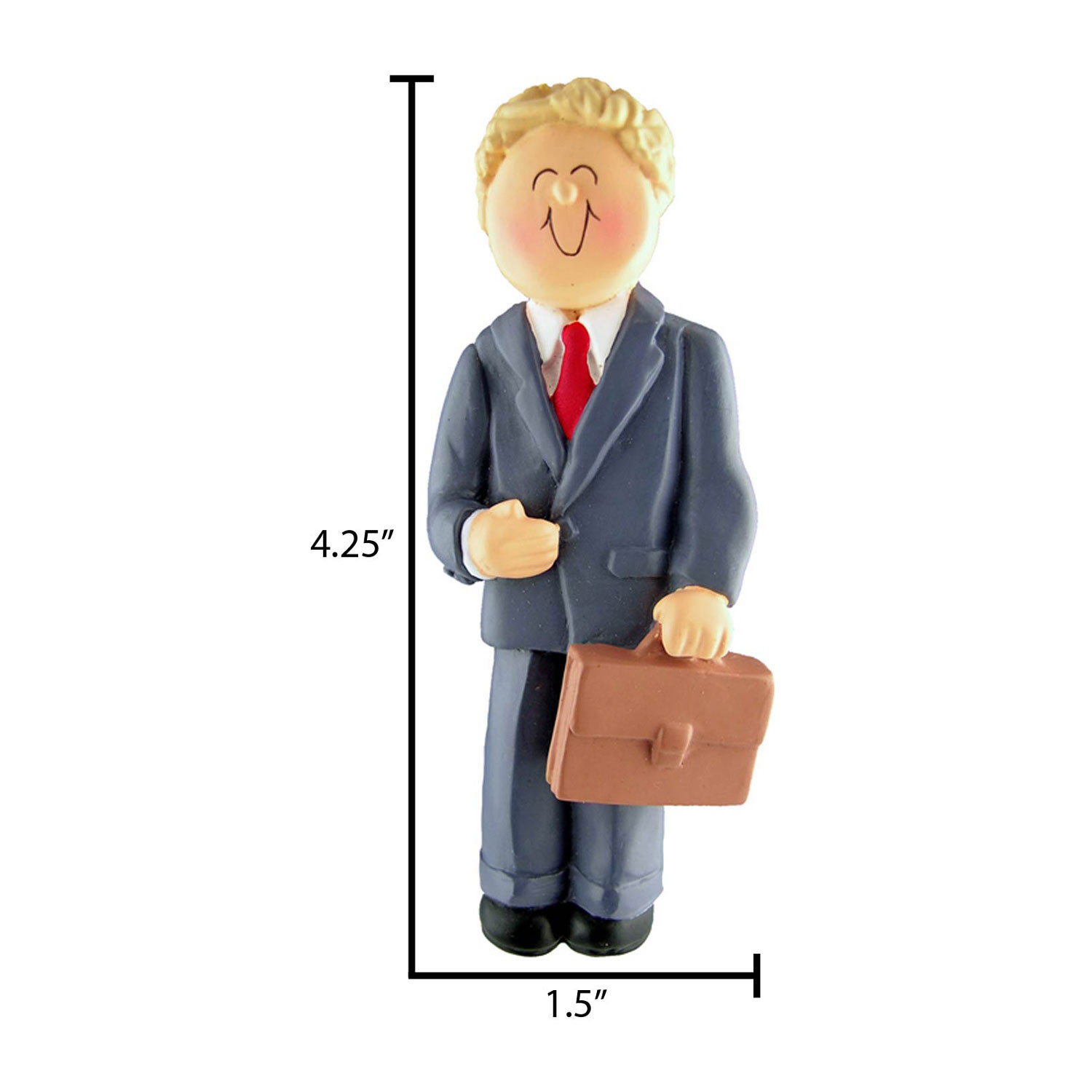 Personalized Blonde Businessman with Suit Office Ornament